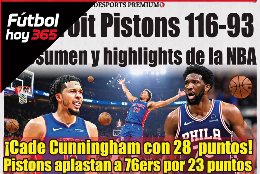 Detroit Pistons 116-93 Philadelphia 76ers Resumen y highlights de la NBA