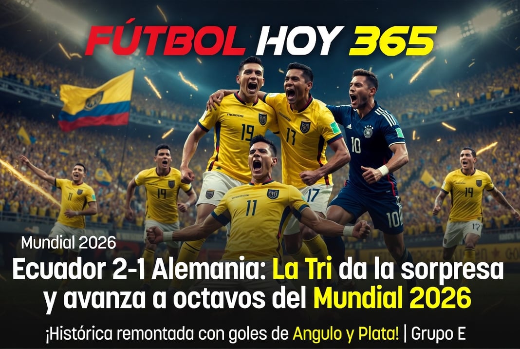 Ecuador 2-1 Alemania La Tri da la sorpresa y avanza a octavos del Mundial 2026