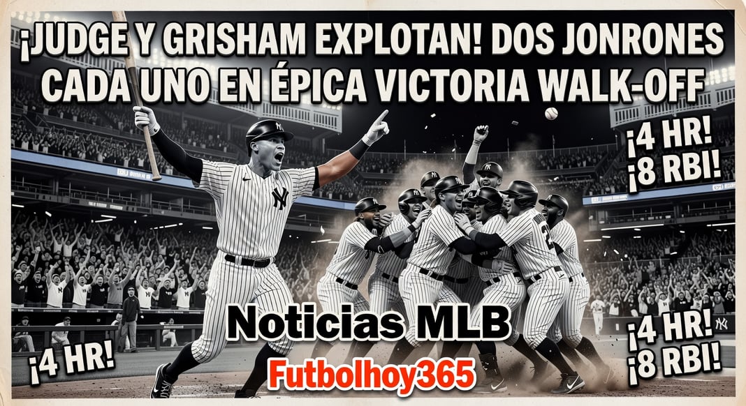 Aaron Judge y Trent Grisham conectan dos jonrones cada uno en épica victoria walk-off de los Yankees
