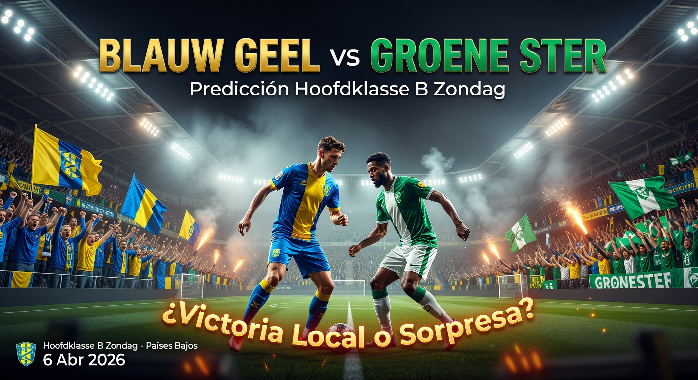 Blauw Geel vs Groene Ster Pronóstico / Prediction