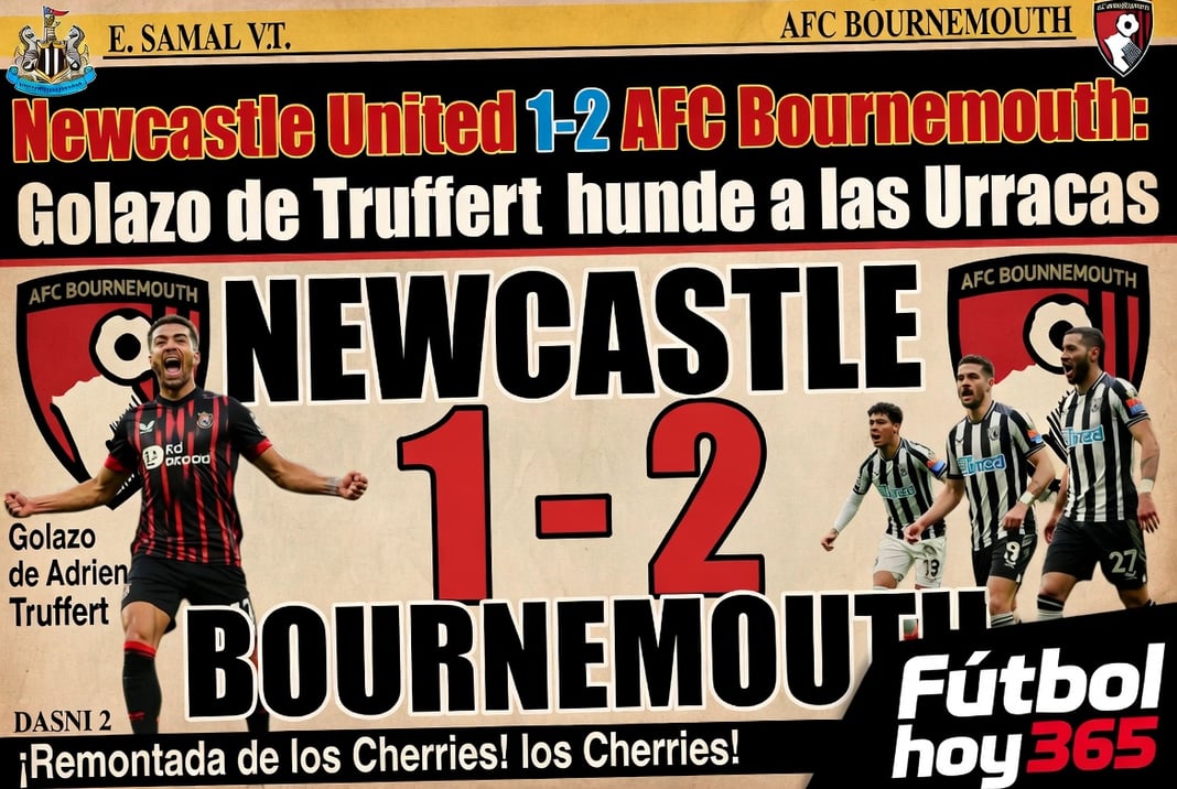 Newcastle United 1-2 AFC Bournemouth Golazo de Truffert hunde a las Urracas