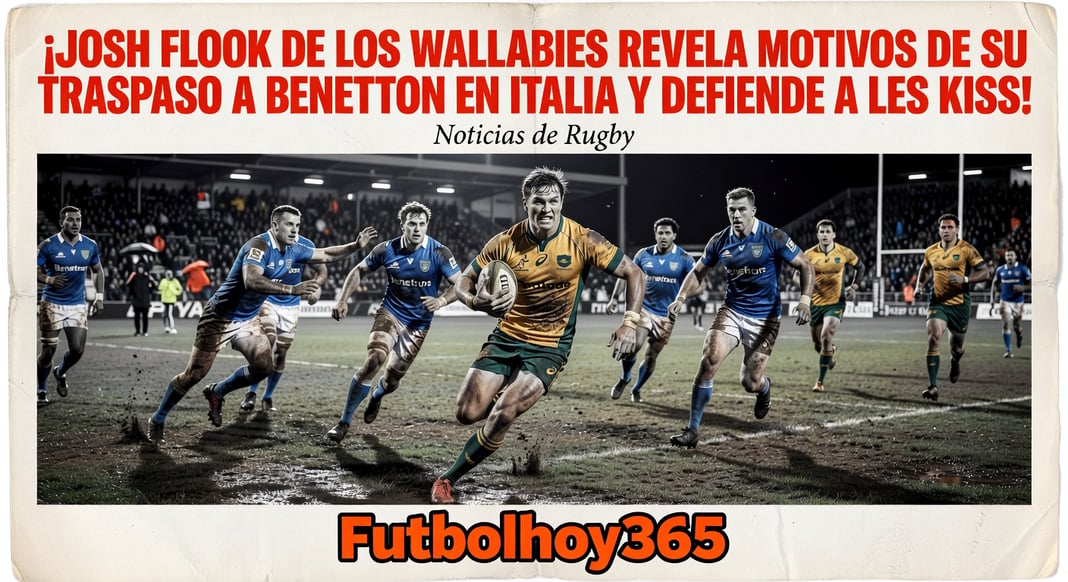 Josh Flook de los Wallabies revela motivos de su traspaso a Italia con Benetton y defiende a Les Kiss