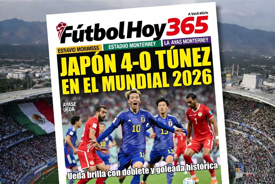 Japón 4-0 Túnez en el Mundial 2026 Ueda brilla con doblete y goleada histórica