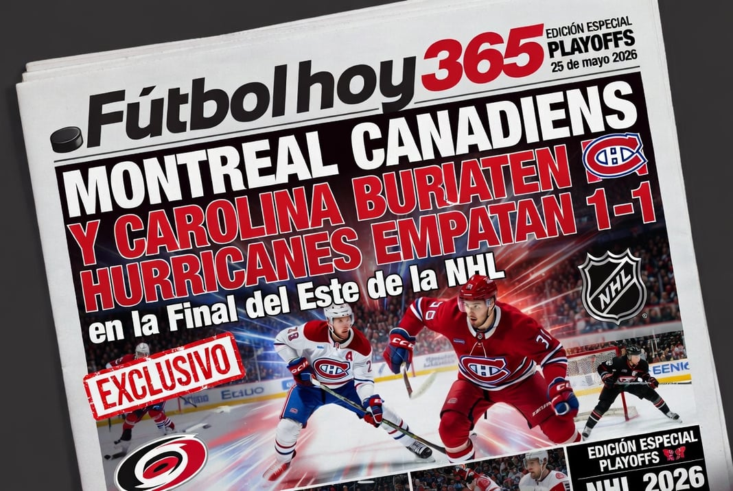 Montreal Canadiens y Carolina Hurricanes empatan 1-1 en la Final del Este de la NHL