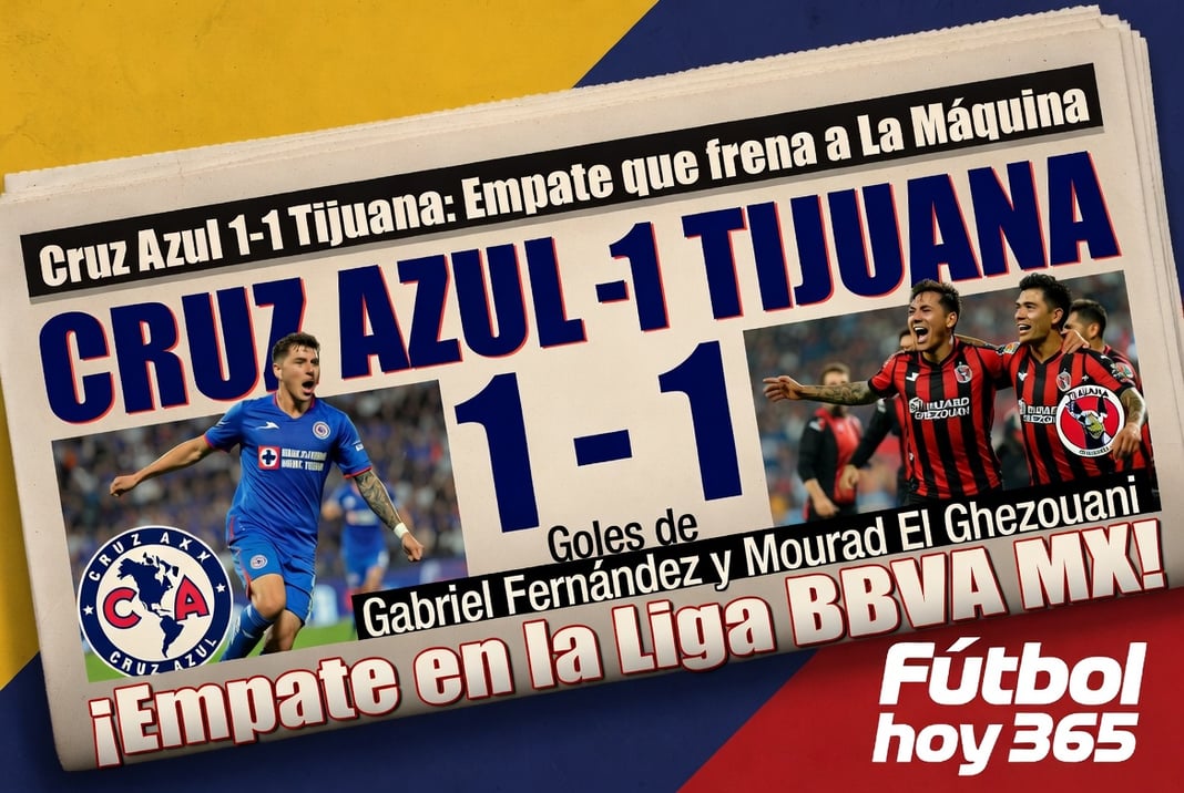 Cruz Azul 1-1 Tijuana Empate que frena a La Máquina
