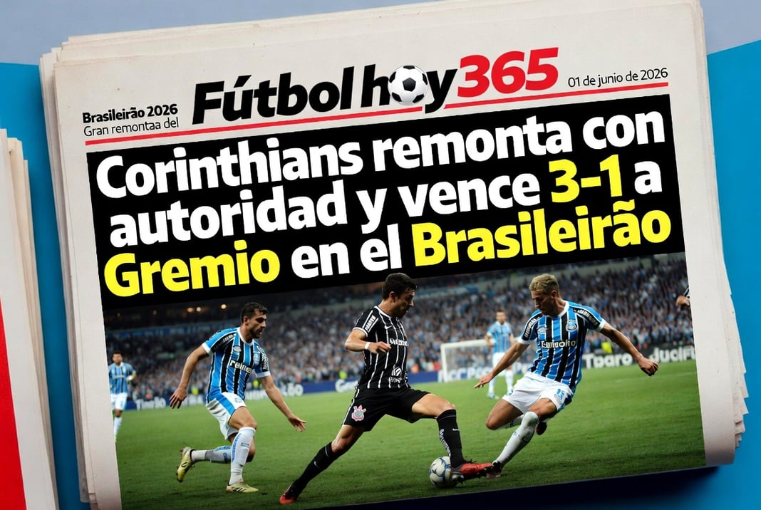 Corinthians remonta con autoridad y vence 3-1 a Gremio en el Brasileirão