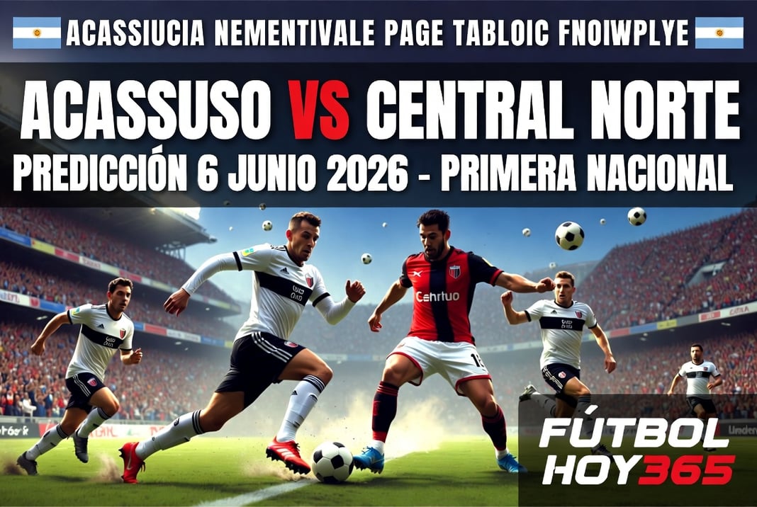 Acassuso vs Central Norte Prediccion 6 Junio 2026 Primera Nacional