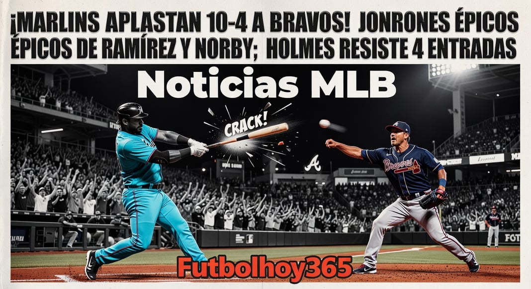 Marlins vencen 10-4 a Bravos con jonrones de Ramírez y Norby; Grant Holmes lanza 4 entradas
