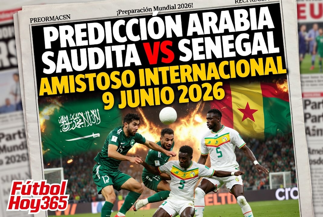 Predicción Arabia Saudita vs Senegal Amistoso Internacional 9 Junio 2026