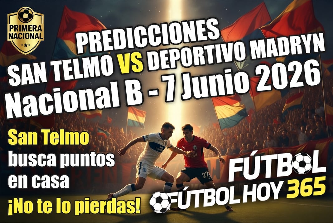 Predicciones San Telmo vs Deportivo Madryn Nacional B 7 Junio 2026