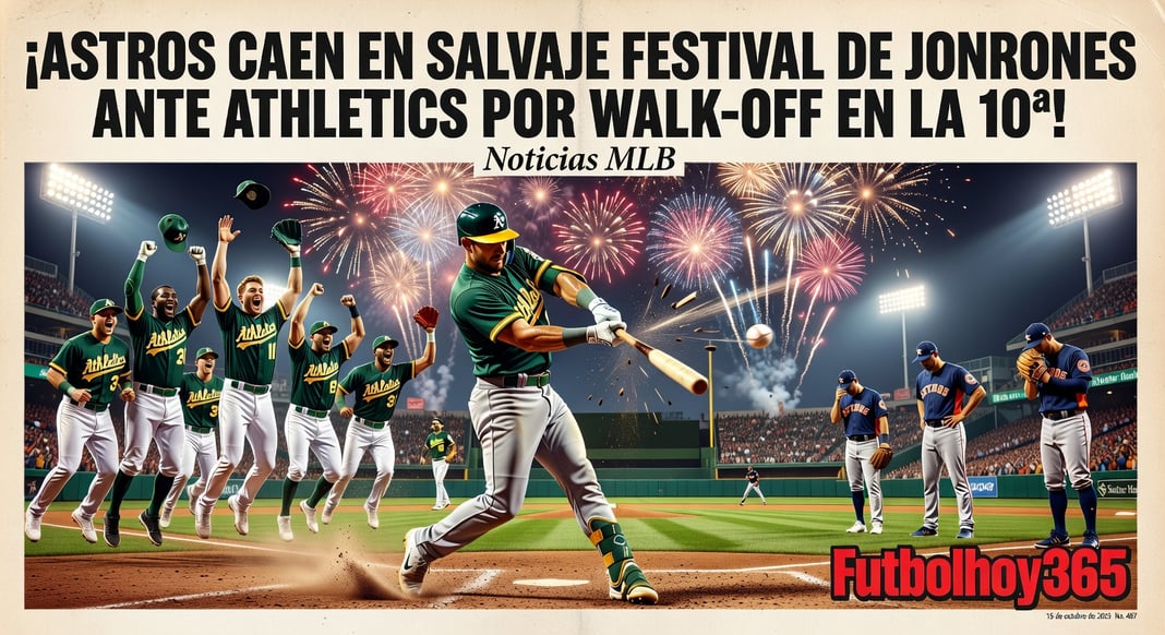 Astros Caen en Salvaje Festival de Jonrones ante Athletics por Walk-Off en la 10ª Entrada