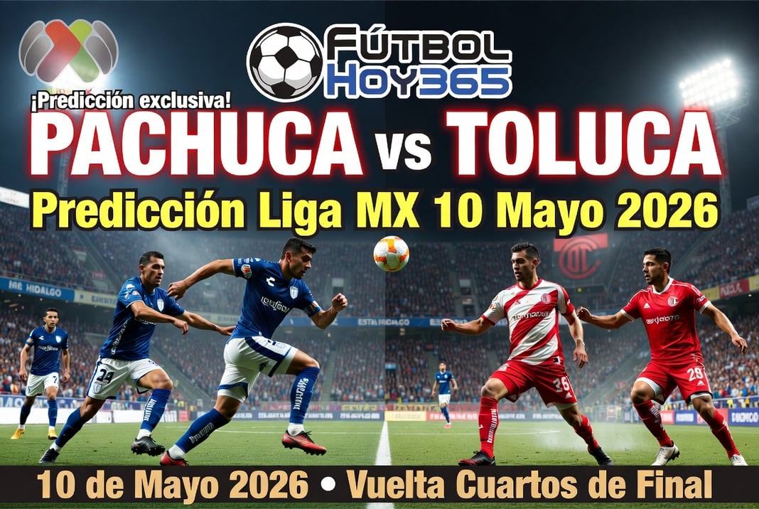 Pachuca vs Toluca Prediccion Liga MX 10 Mayo 2026