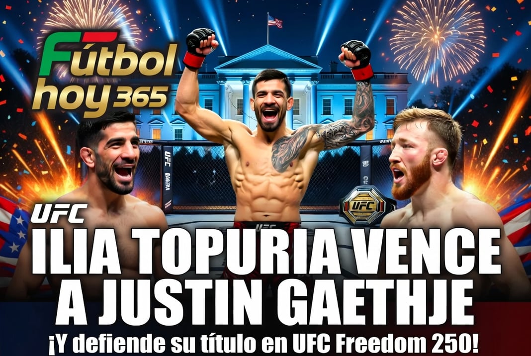 Ilia Topuria vence a Justin Gaethje y defiende su título en UFC Freedom 250