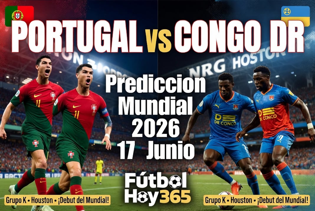 Portugal vs Congo DR Prediccion Mundial 2026 17 Junio