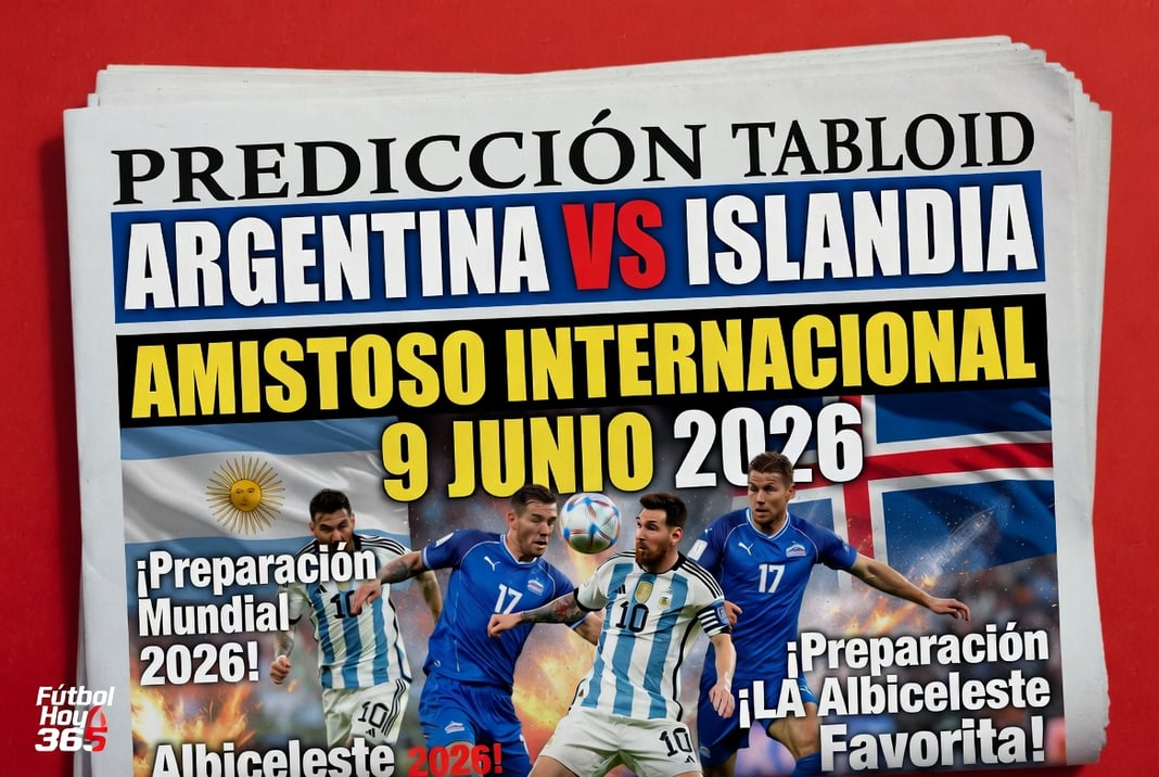 Predicción Argentina vs Islandia Amistoso Internacional 9 Junio 2026