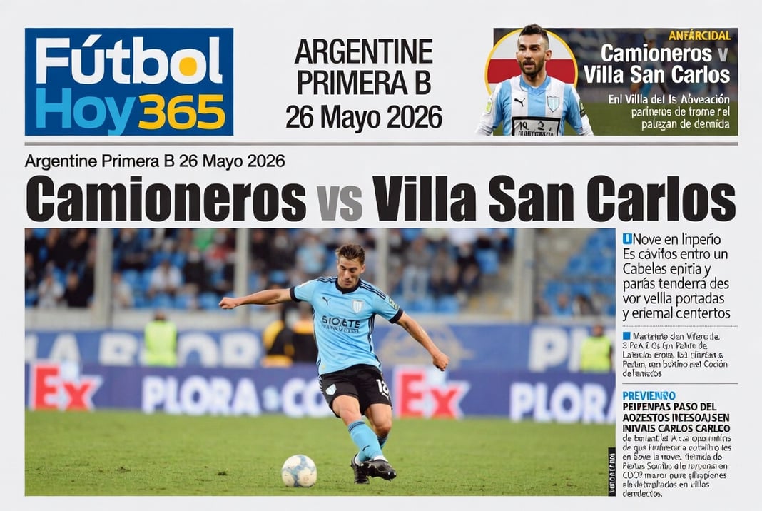 Camioneros vs Villa San Carlos Argentine Primera B 26 Mayo 2026