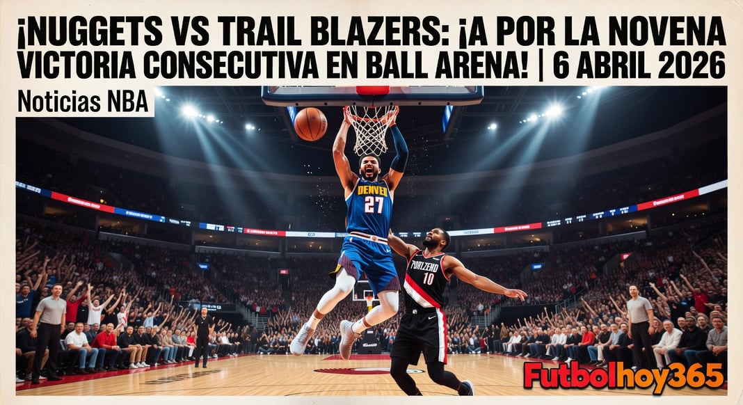 Nuggets vs Trail Blazers: Buscando la Novena Victoria Consecutiva en Ball Arena | 6 Abril 2026