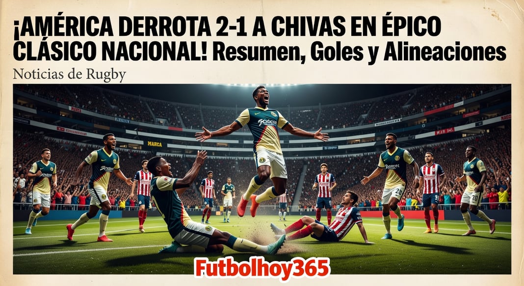 América vence a Chivas 2-1 en el Clásico Nacional: Resumen, goles y alineaciones