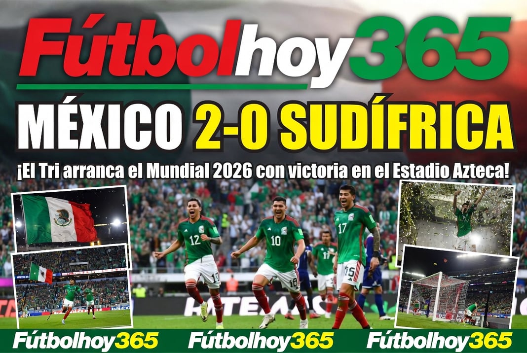 México 2-0 Sudáfrica El Tri arranca el Mundial 2026 con victoria en el Estadio Azteca
