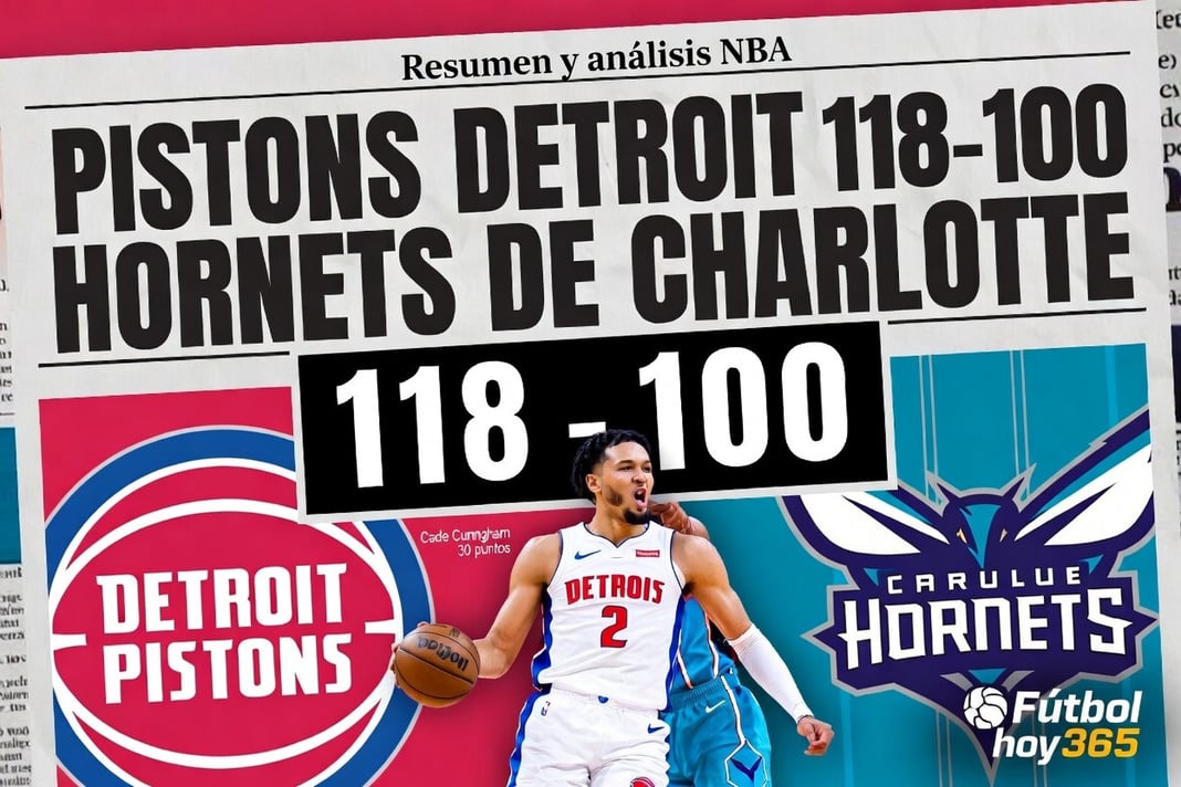 Pistons de Detroit 118-100 Hornets de Charlotte Resumen y análisis NBA