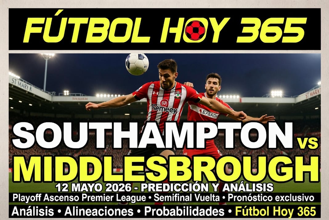 Southampton vs Middlesbrough 12 Mayo 2026 Prediccion y Analisis