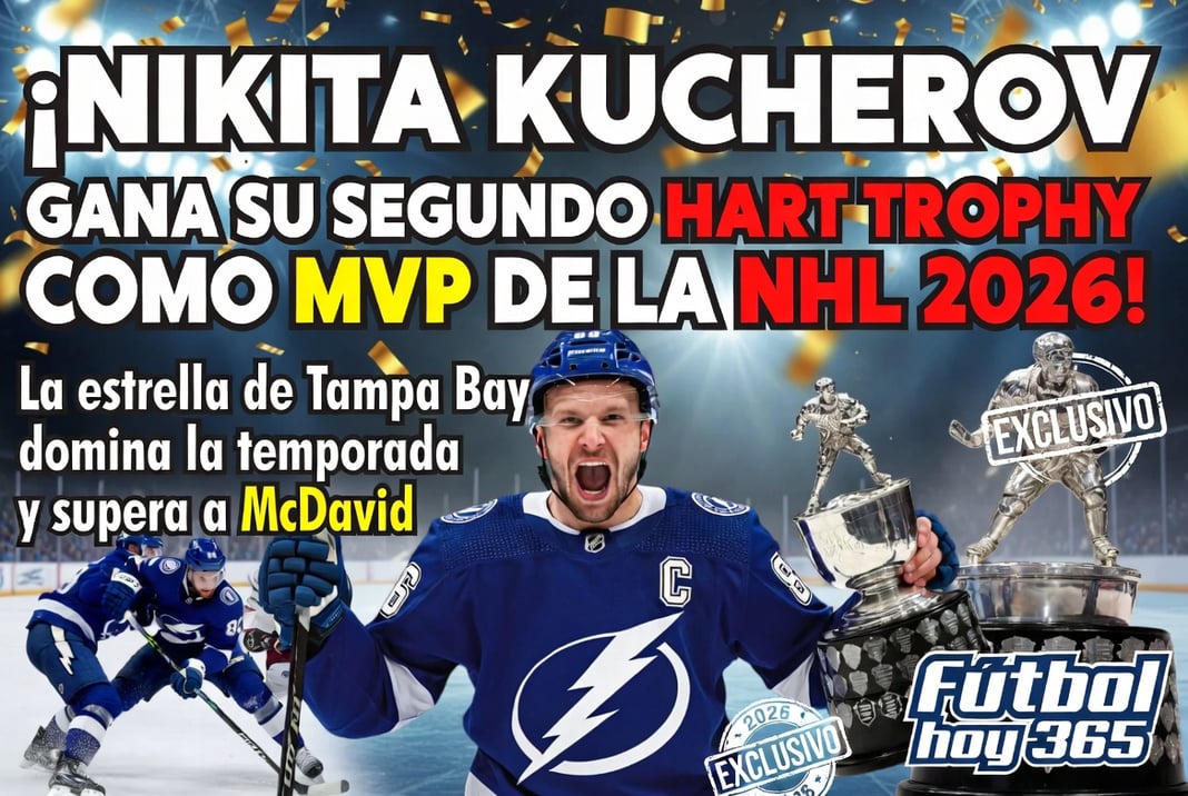 Nikita Kucherov gana su segundo Hart Trophy como MVP de la NHL 2026