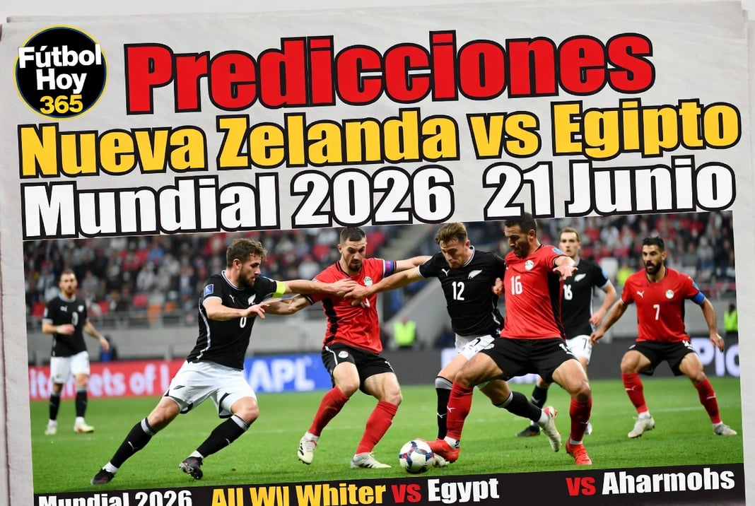 Predicciones Nueva Zelanda vs Egipto Mundial 2026 21 Junio