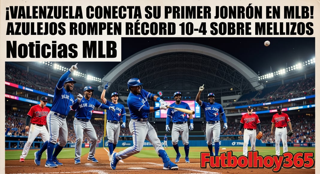 Brandon Valenzuela conecta su primer jonrón en MLB: Azulejos de Toronto establecen récord con 10-4 sobre Mellizos