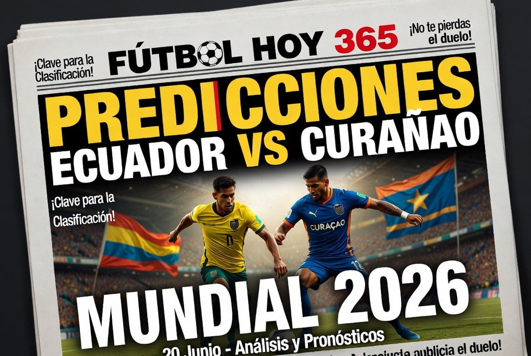 Predicciones Ecuador vs Curaçao Mundial 2026 20 Junio
