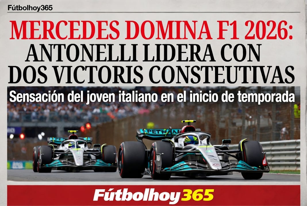 Mercedes domina F1 2026 Antonelli lidera con dos victorias consecutivas