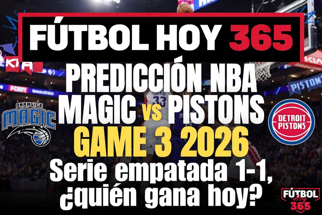Predicción NBA Magic vs Pistons Game 3 2026 Serie empatada 1-1, ¿quién gana hoy