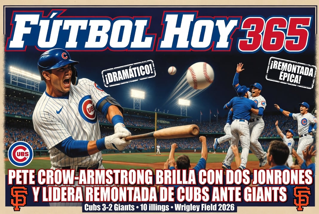 Pete Crow-Armstrong brilla con dos jonrones y lidera remontada de Cubs ante Giants