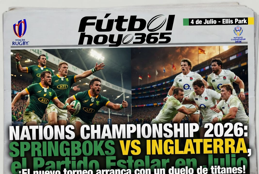Nations Championship 2026 Springboks vs Inglaterra, el Partido Estelar en Julio