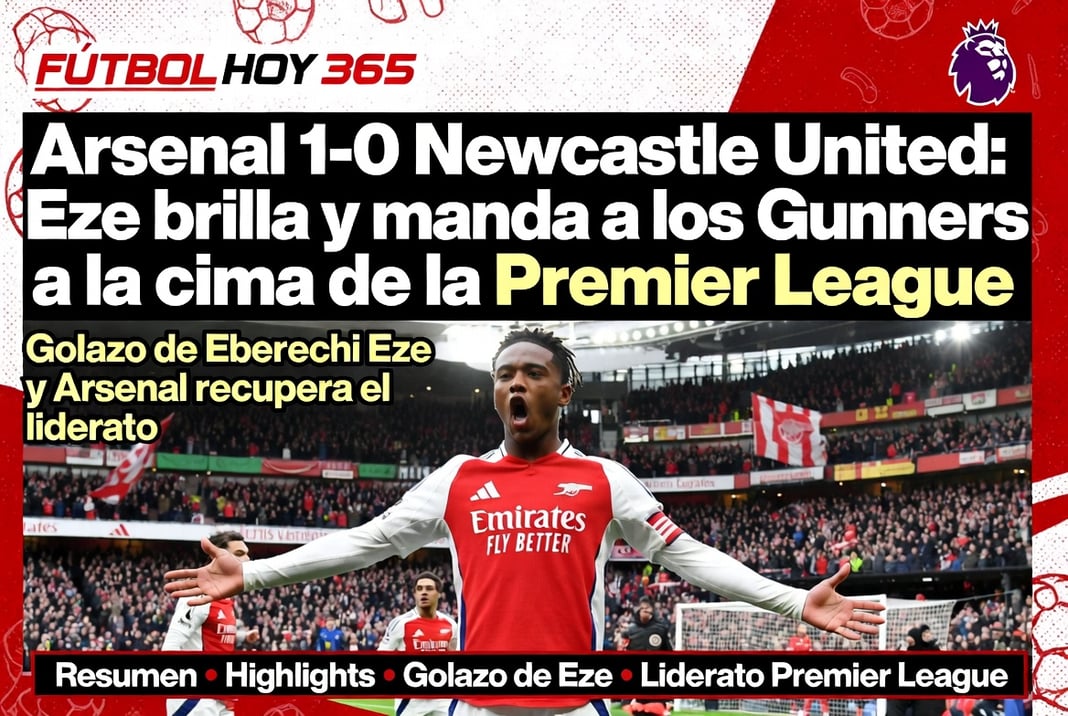 Arsenal 1-0 Newcastle United Eze brilla y manda a los Gunners a la cima de la Premier League
