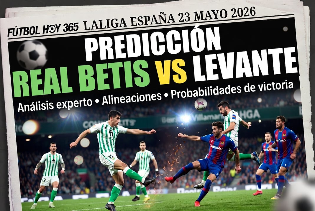 Predicción Real Betis vs Levante LaLiga España 23 Mayo 2026