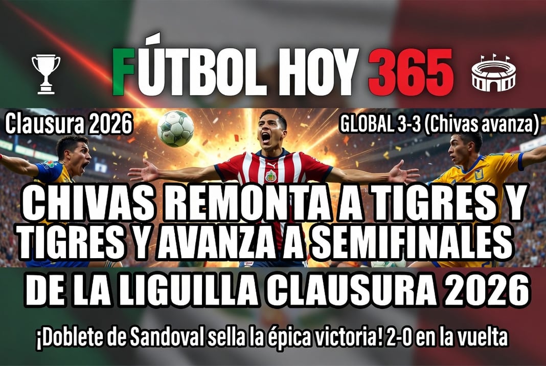 Chivas remonta a Tigres y avanza a Semifinales de la Liguilla Clausura 2026