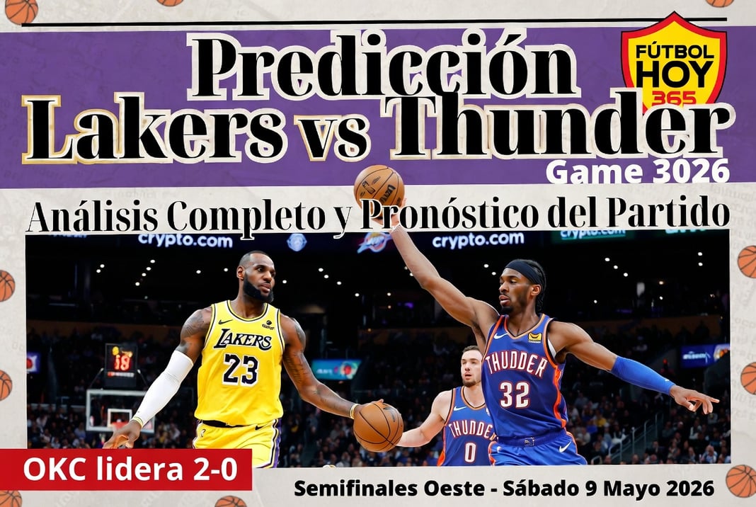 Predicción Lakers vs Thunder Game 3 2026 Análisis Completo y Pronóstico del Partido