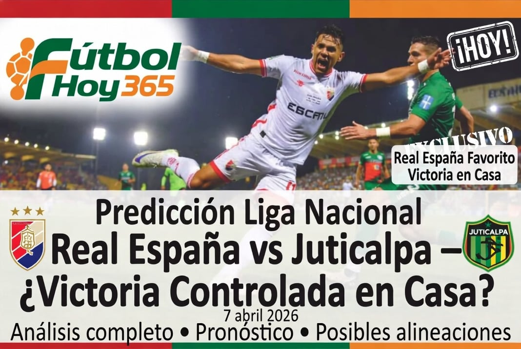 Predicción Liga Nacional Real España vs Juticalpa – ¿Victoria Controlada en Casa 7 abril 2026