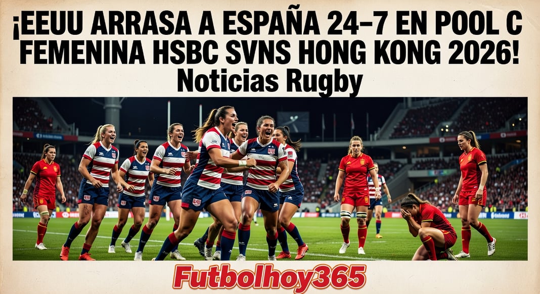 EEUU derrota a España 24-7 en Pool C femenina del HSBC SVNS Hong Kong 2026 | Rugby 7s