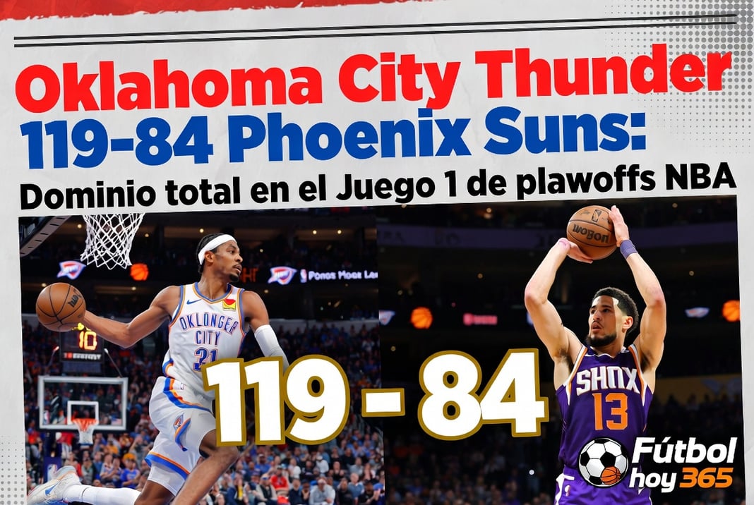 Oklahoma City Thunder 119-84 Phoenix Suns Dominio total en el Juego 1 de playoffs NBA
