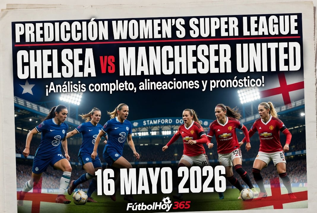 Prediccion Chelsea vs Manchester United 16 Mayo 2026 Womens Super League