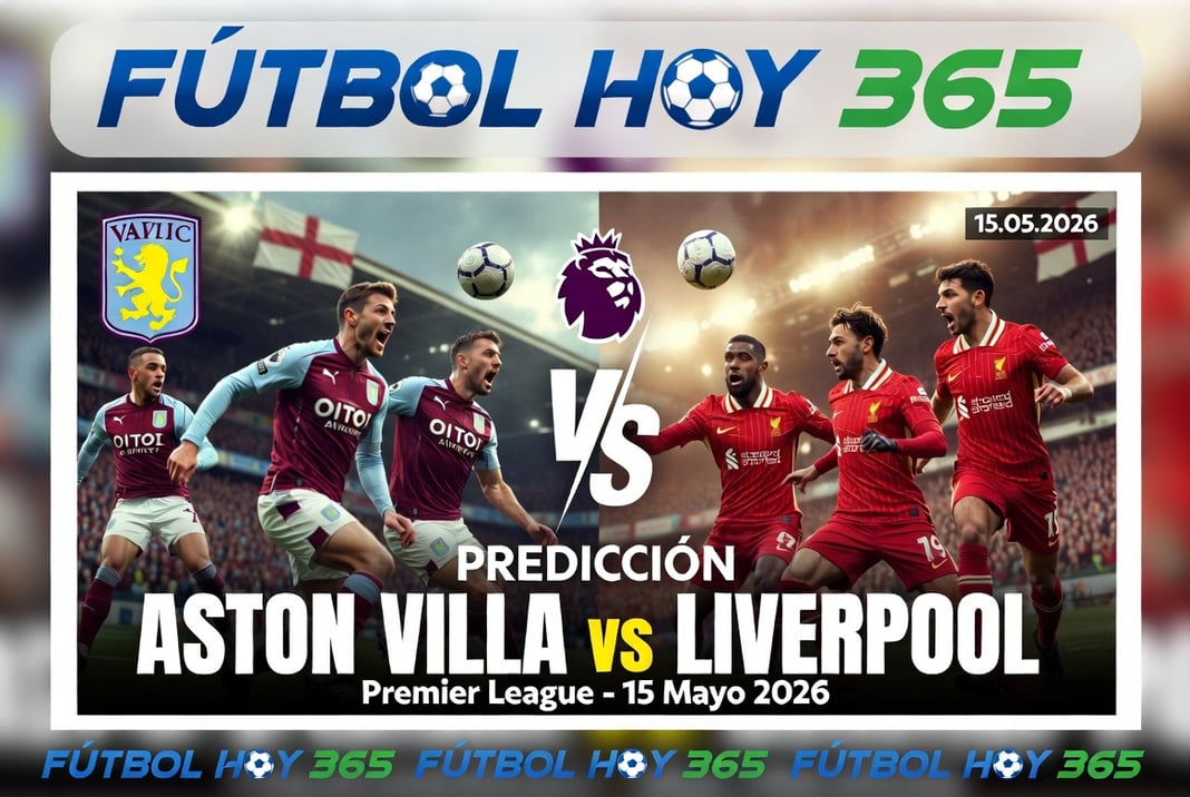 Prediccion Aston Villa vs Liverpool Premier League 15 Mayo 2026