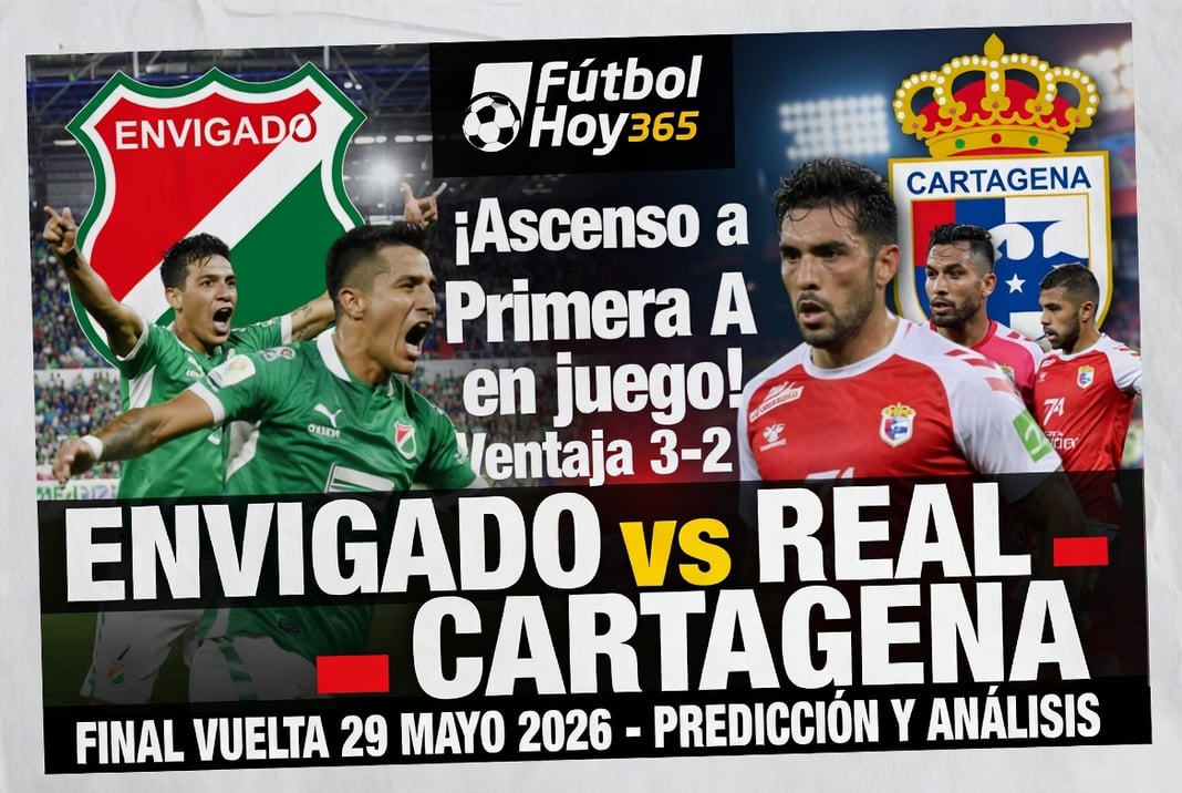 Envigado vs Real Cartagena Final Vuelta 29 Mayo 2026 Prediccion y Analisis