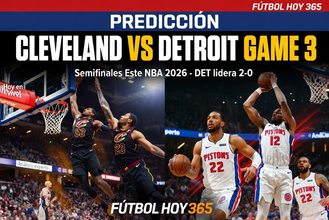 Predicción Cleveland vs Detroit Game 3 Semifinales Este NBA 2026