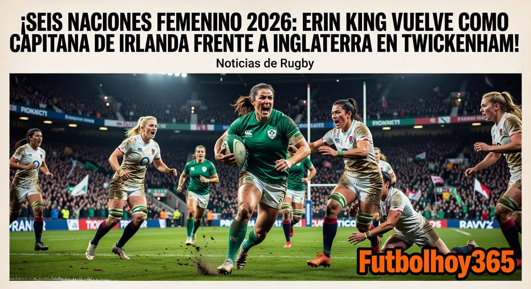 Seis Naciones Femenino 2026: Erin King regresa como capitana de Irlanda ante Inglaterra en Twickenham