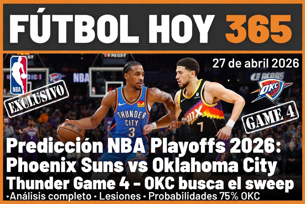 Predicción NBA Playoffs 2026 Phoenix Suns vs Oklahoma City Thunder Game 4 – OKC busca el sweep
