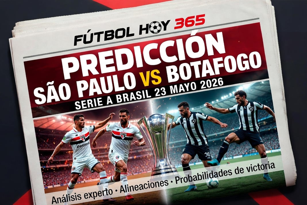 Predicción São Paulo vs Botafogo Serie A Brasil 23 Mayo 2026
