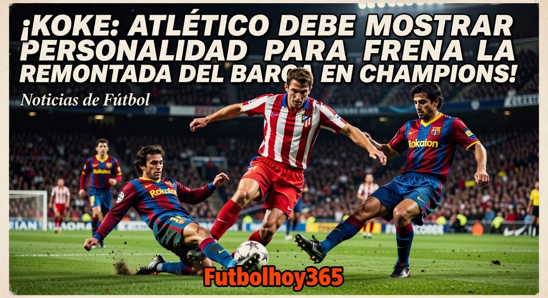 Koke: Atlético de Madrid debe mostrar 'personalidad' para evitar la remontada del Barça en Champions League