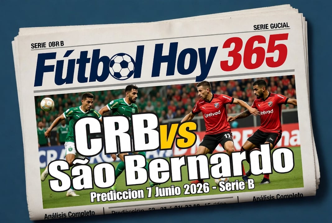 CRB vs Sao Bernardo Prediccion 7 Junio 2026 Serie B