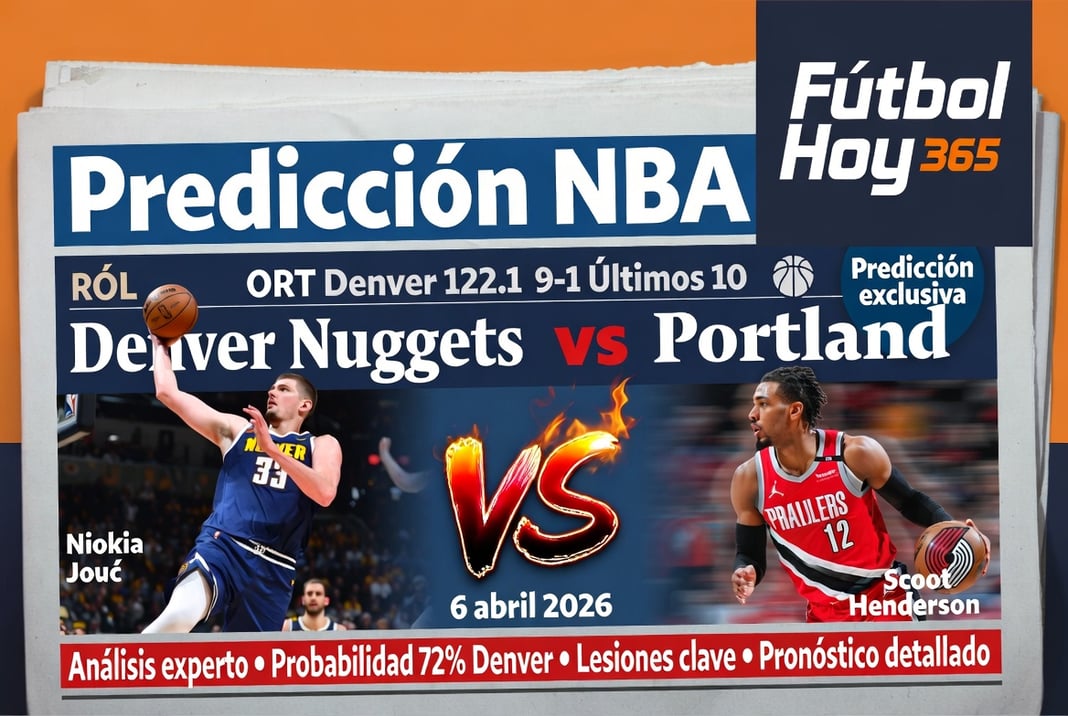 Predicción NBA: Denver Nuggets vs Portland Trail Blazers 6 abril 2026